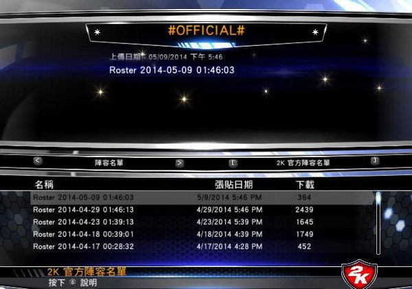 NBA 2K14游戏最新名单更新概览