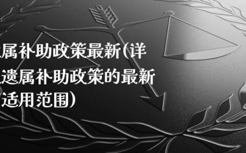 遗属补助政策全面解读，最新政策要点与福利保障分析